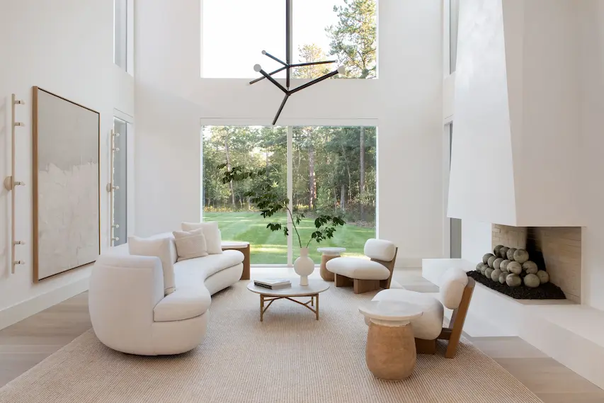 Minimalist decor with floating furniture