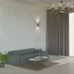 Neutral linen curtains adding style to a modern home décor