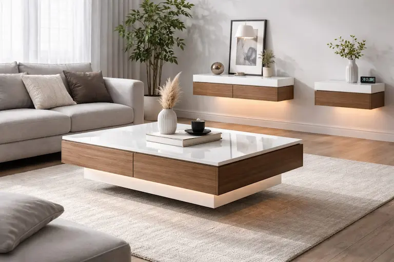 floating coffee table side unit