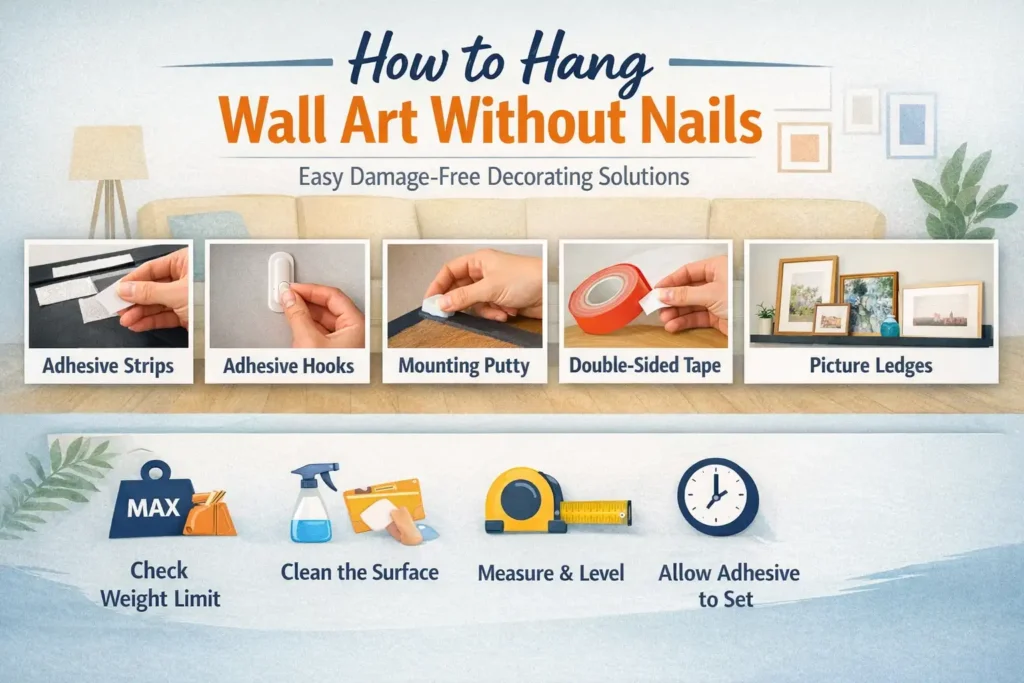 how-to-hang-wall-art-without-nails