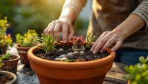 how to make a fairy pot garden step by step