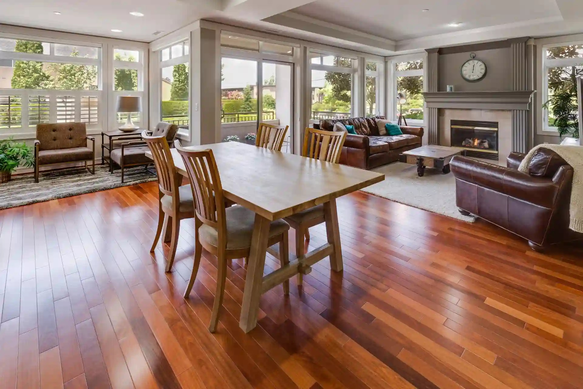 hardwood floor living room