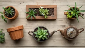 best pots and containers for making a fairy pot garden at home