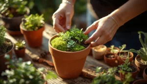 choosing and planting the best plants for a fairy pot garden at home