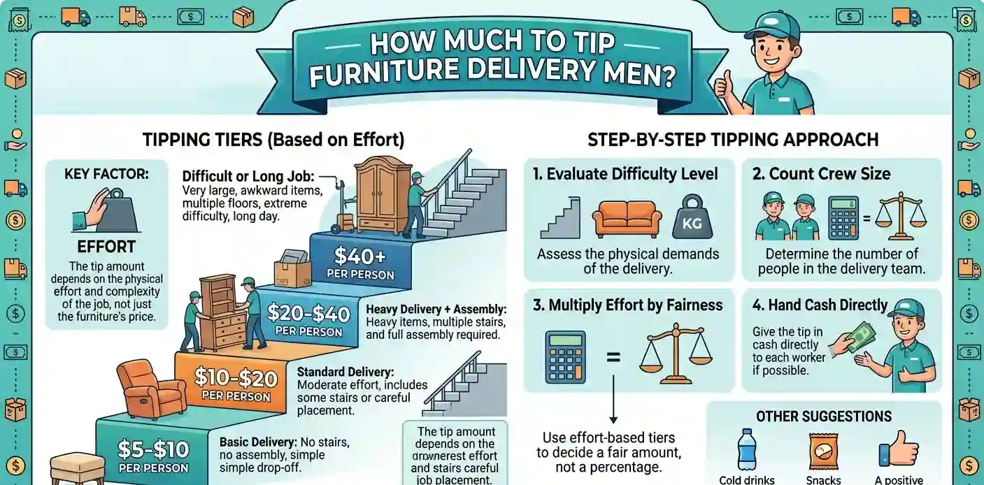 How Much to Tips Furniture Deliver Men